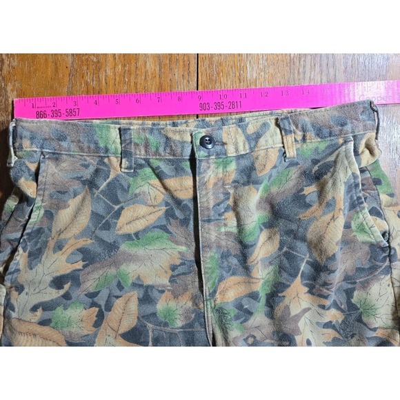 Vintage  Camo Double Knee Cargo Pants Men's 34x36 Hunting USA Made Adjustable - Picture 6 of 13